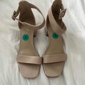 Cream Heel Sandals